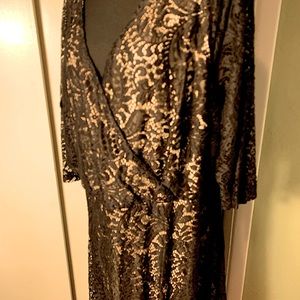 Lane Bryant Black Lace Dress Sz 20